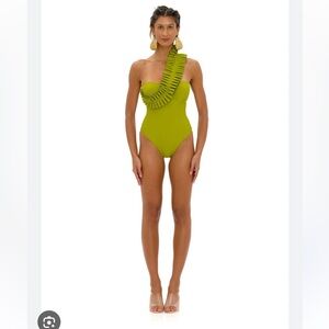 Andrea iyamah nisi bodysuit in olive